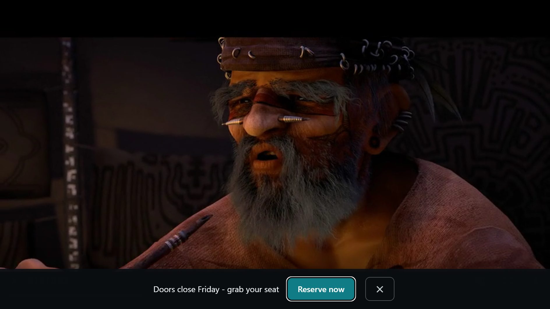 CTA bar overlay on a video