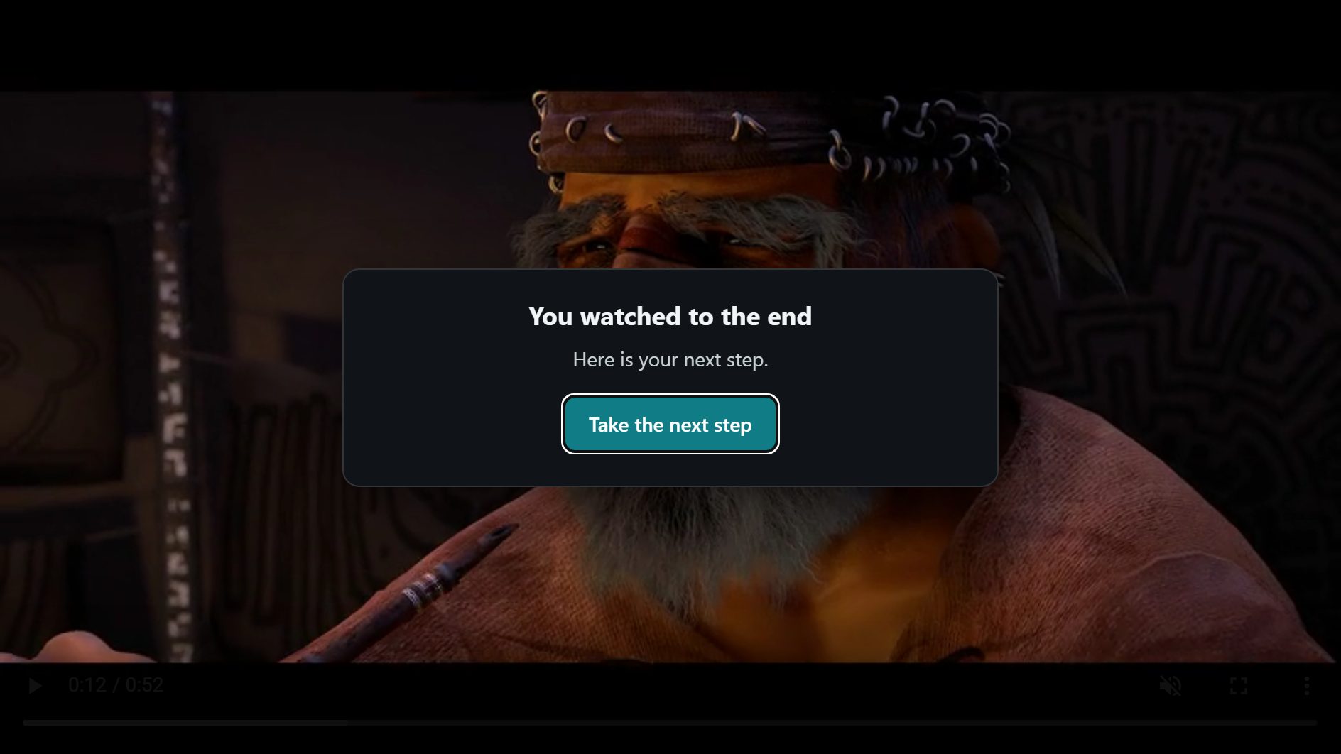 End screen overlay on a video