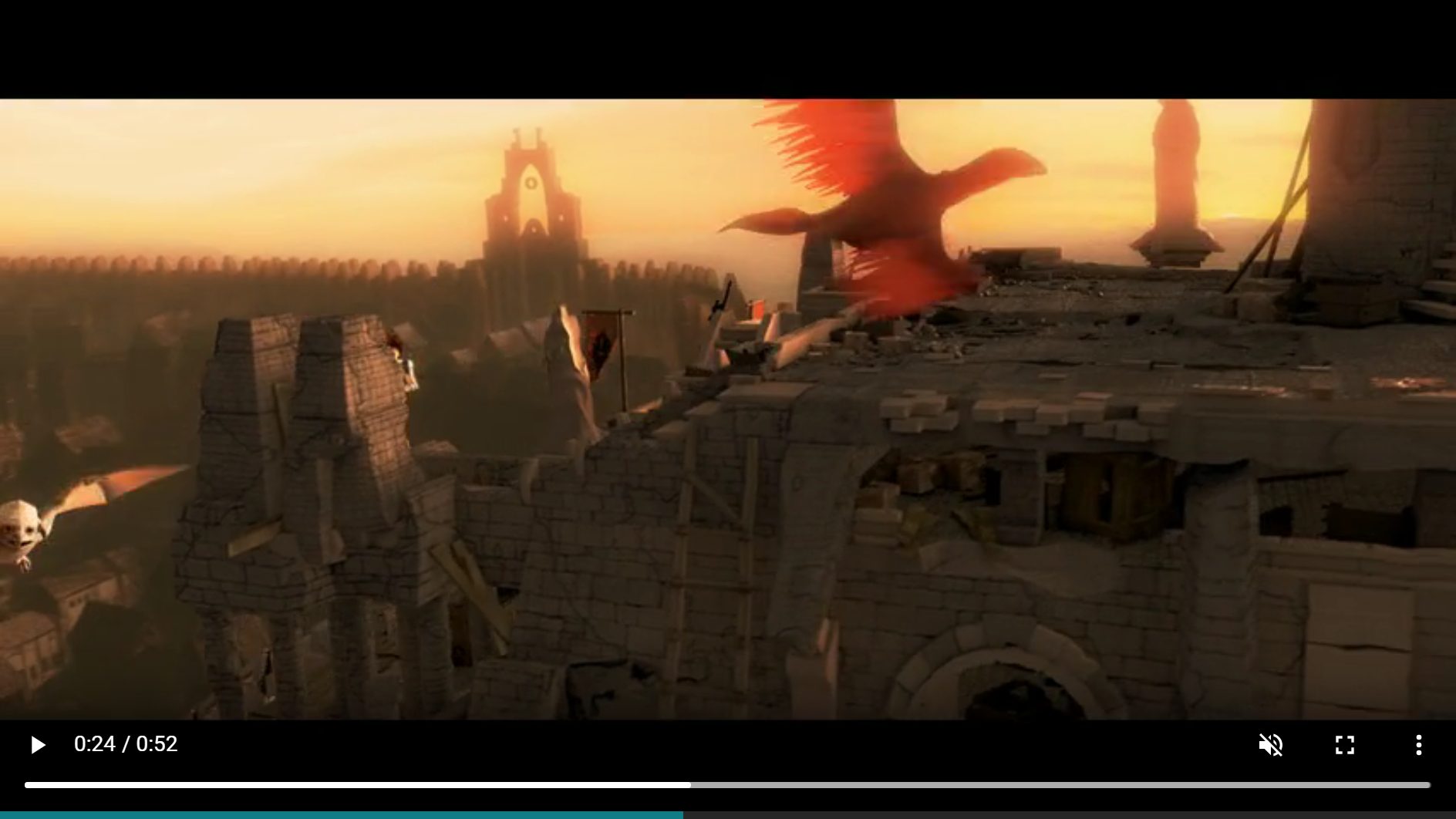 Progress bar overlay on a video